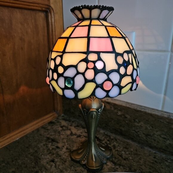 Retired "Partylite" Hydrangea Tealight Candle Lamp Gorgeous! - Picture 8 of 13